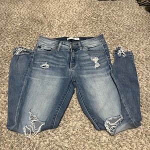 KanCan Distressed Light Blue Skinny Jeans